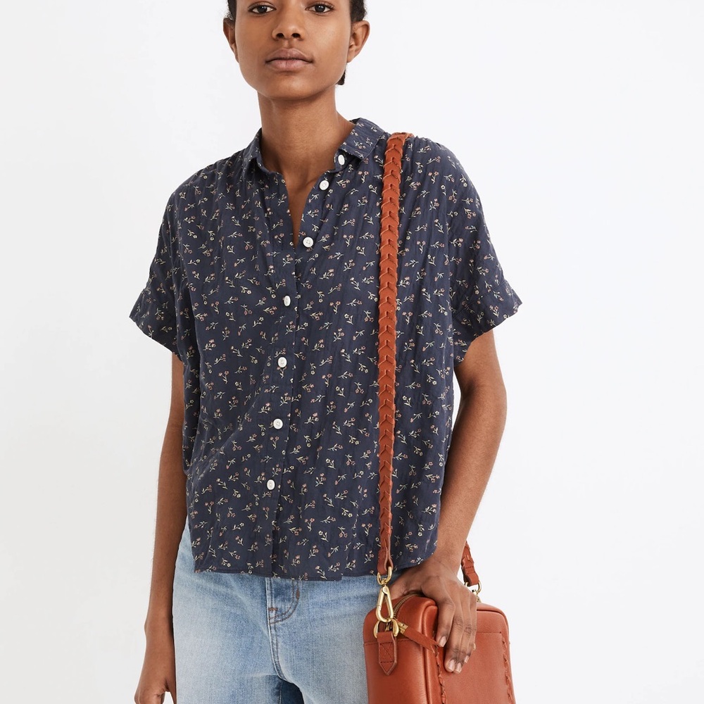 Madewell Blue Casual Button Down Shirt